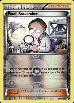 Fossil Researcher - Reverse Holo - Furious Fists 92/111 - NM - Pokemon - Image 1