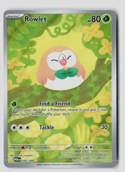Rowlet 090/088 Holo Illustration Rare Perfect Order Pokemon NM - Image 1