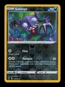 REVERSE HOLO SABLEYE UNCOMMON 105/185 NM POKEMON - Image 1
