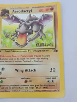 Aerodactyl (Prerelease) 01/62 Wotc Promo Holo Pokemon MP - Image 3