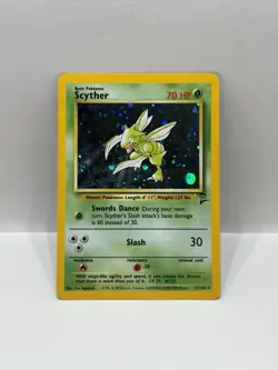 Pokemon TCG Scyther 17/130 Base Set 2 Holo - Lightly Played/Near Mint LP/NM - Image 1