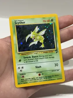Pokemon TCG Scyther 17/130 Base Set 2 Holo - Lightly Played/Near Mint LP/NM - Image 2