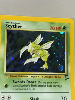 Pokemon TCG Scyther 17/130 Base Set 2 Holo - Lightly Played/Near Mint LP/NM - Image 3
