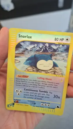 2003 Pokemon Skyridge Snorlax Reverse Holo #100/144 - Image 2