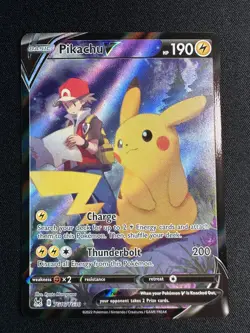 Pikachu V TG16/TG30 Holo V Rare Lost Origin Trainer Gallery Pokemon Near Mint - Image 1