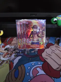 One Piece Card Game TCG ST10-006 MONKEY.D.LUFFY SR Holo SET OF 4 English NM - Image 2