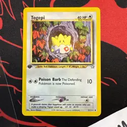 Pokemon Cards TCG: 1st Edition Togepi 51/111 Uncommon Neo Genesis WOTC - Image 1