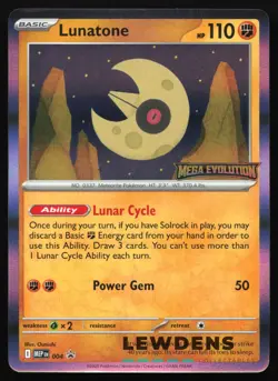 Lunatone - MEP 004 - Stamped - Black Star Promo - Pokemon Card - Image 1