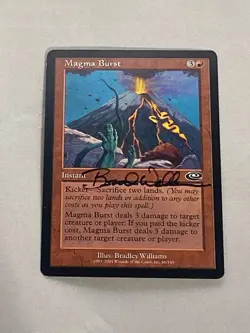 MTG Magma Burst Artist Proof and Signature Signed Williams - Image 1