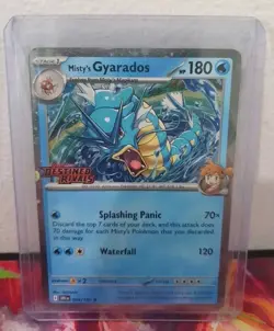 Pokemon TCG Gyarados Cosmo Holo Rare Misty's Destined Rivals Stamp 049/182 - Image 1