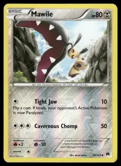 Mawile 78/122 Uncommon BREAKpoint Pokemon Reverse Holo Lightly Played - Image 1