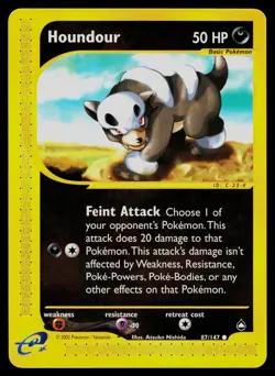 HOUNDOUR 87 COMMON AQUAPOLIS POKEMON LP - Image 1
