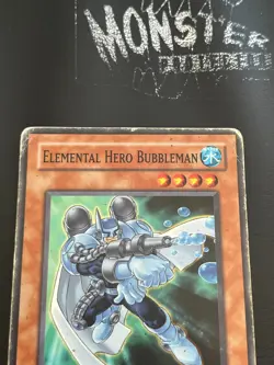 YUGIOH ELEMENTAL HERO BUBBLEMAN COMMON DP1-EN009 1ST EDITION PLAYED CONDITION - Image 3