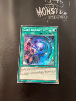 YUGIOH DARK DRAGON RITUAL SUPER RARE DRL2-EN019 1ST EDITION - Image 1