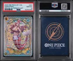 2025 ONE PIECE OP11 #057 A FIST OF DIVINE SPEED SHIRAHOSHI SP ALT ART PSA 10 - Image 1