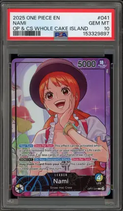 One Piece CCG Nami OP & CS Whole Cake Island OP11-041 PSA 10 Gem Mint - Image 1