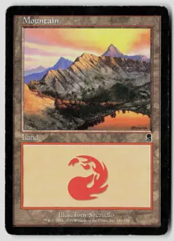 Mountain (346) 346 Land Odyssey Magic: The Gathering Damaged - Image 1