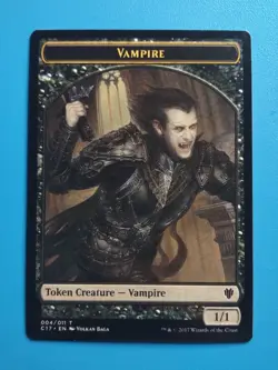 MTG 1x Vampire Bat Token LP Commander 2017 Magic Black 1/1 - Image 1