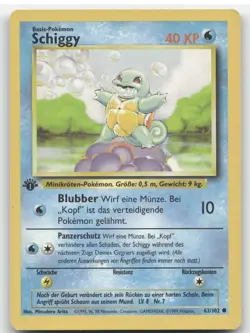1999 Pokemon Base Set Squirtle German 1st Edition #63/102 - Image 1