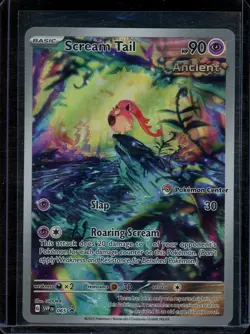 Scream Tail Pokemon 2023 Scarlet & Violet Promo Pokemon Center Stamp 065 NM - Image 1