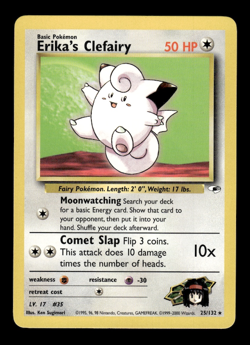 Pokemon TCG Gym Heroes Erika's Clefairy 25/132 - Image 1