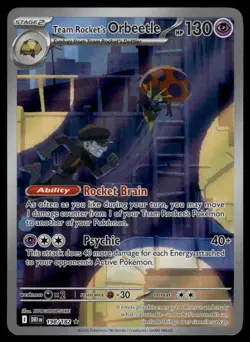 POKEMON TEAM ROCKET'S ORBEETLE DESTINED RIVALS 198/182 ILLUSTRATION RARE NM/M - Image 1