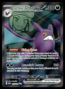 POKEMON TEAM ROCKET'S CROBAT EX DESTINED RIVALS 217/182 ULTRA RARE NM/M - Image 1