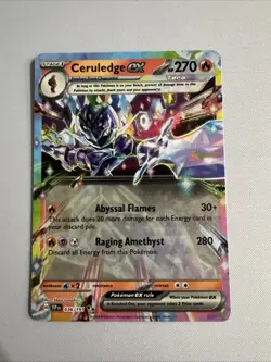 Pokemon TCG Ceruledge EX 036/191 Surging Sparks Double Rare Tera Card Holo NM - Image 1