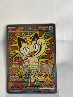 Pokemon TCG Meowth ex Perfect Order Special Illustration Rare Card 121/088 - Image 1