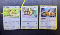 Eevee Pokemon TCG 3 Card Lot! 151, Pokemon Go, Astral Radiance 🔥 - Image 1