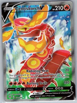 Centiskorch V (Full Art) 179/189 SWSH03: Darkness Ablaze - Pokemon Card - NM - Image 1
