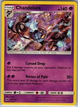 Chandelure 103/214 Holo SM - Lost Thunder - Pokemon Card - NM - Image 1