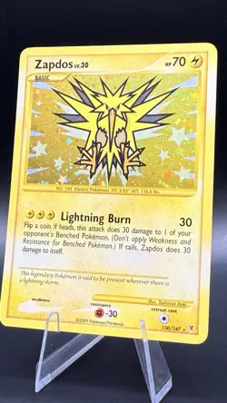 Pokemon TCG Zapdos 150/147 Platinum Supreme Victors Holo Card NM- Condition - Image 5