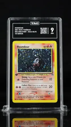 2001 POKEMON NEO DISCOVERY 1ST EDITION #5 HOUNDOUR-HOLO - Image 1