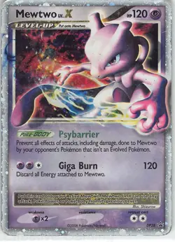 Mewtwo LV.X DP28 Holo Promo Diamond and Pearl Promos Pokemon DMG Shizurow - Image 1