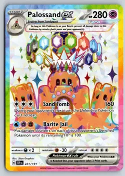 Palossand ex 221/191 Ultra Rare Surging Sparks Pokemon Holo Near Mint - Image 1