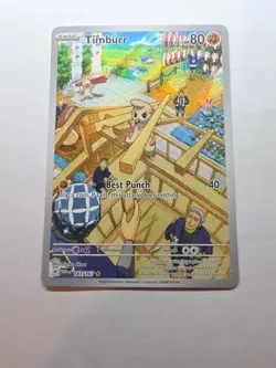 Timburr 183/167 Pokemon TCG Twilight Masquerade Illustration Rare - Image 1