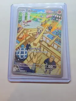 Timburr 183/167 Pokemon TCG Twilight Masquerade Illustration Rare - Image 3