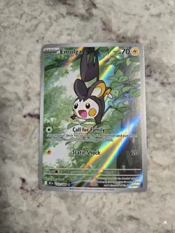 Emolga 112/086 Scarlet & Violet Black Bolt Holo Illustration Pokemon NM - Image 1