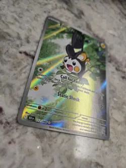 Emolga 112/086 Scarlet & Violet Black Bolt Holo Illustration Pokemon NM - Image 2