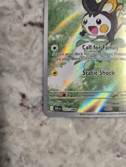 Emolga 112/086 Scarlet & Violet Black Bolt Holo Illustration Pokemon NM - Image 5