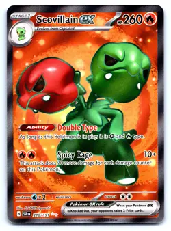 Pokemon Scovillain ex - SV08: Surging Sparks SSP Holo 216/191 NM Ultra Rare PLAN - Image 1