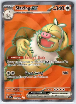 Slaking ex 227/191 Ultra Rare Surging Sparks Pokemon Holo Near Mint - Image 1