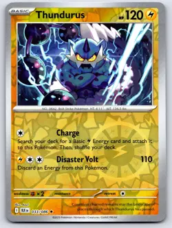 THUNDURUS 033/086 REVERSE HOLO SV: BLACK BOLT POKEMON NEAR MINT - Image 1