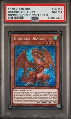 Hundred Dragon *PSA 8* DLCS-EN146 *Secret Rare* HOLO BLEED *2020* Yugioh - Image 1