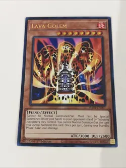 Yugioh - Lava Golem x 3 - 1st Edition Ultra Rare NM - Free Holo Card - B - Image 2