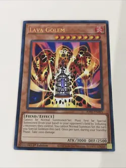 Yugioh - Lava Golem x 3 - 1st Edition Ultra Rare NM - Free Holo Card - B - Image 3