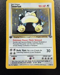 Pokemon TCG Snorlax 11/64 Holo Rare 1st Edition Jungle 1999 Base Card LP/MP - Image 3