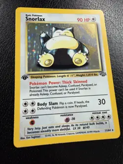 Pokemon TCG Snorlax 11/64 Holo Rare 1st Edition Jungle 1999 Base Card LP/MP - Image 5