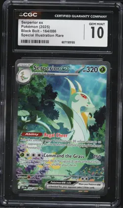 Pokemon Serperior ex #164/086 SIR: Black Bolt CGC Gem Mint 10 - Image 1